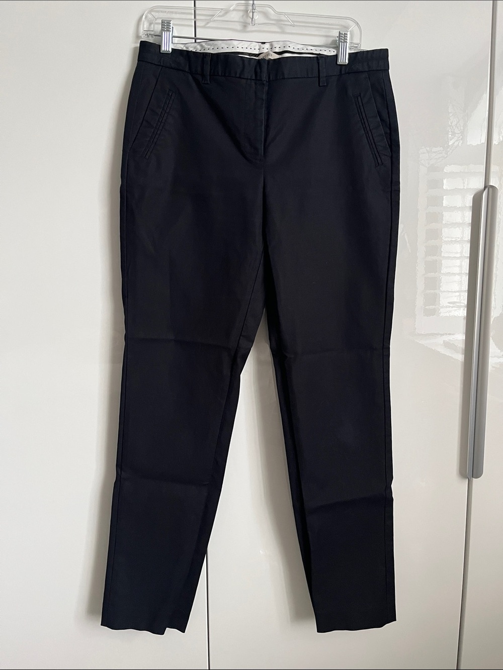 Smart Set Black Straight-Leg Cotton Dress Pants, Size 12